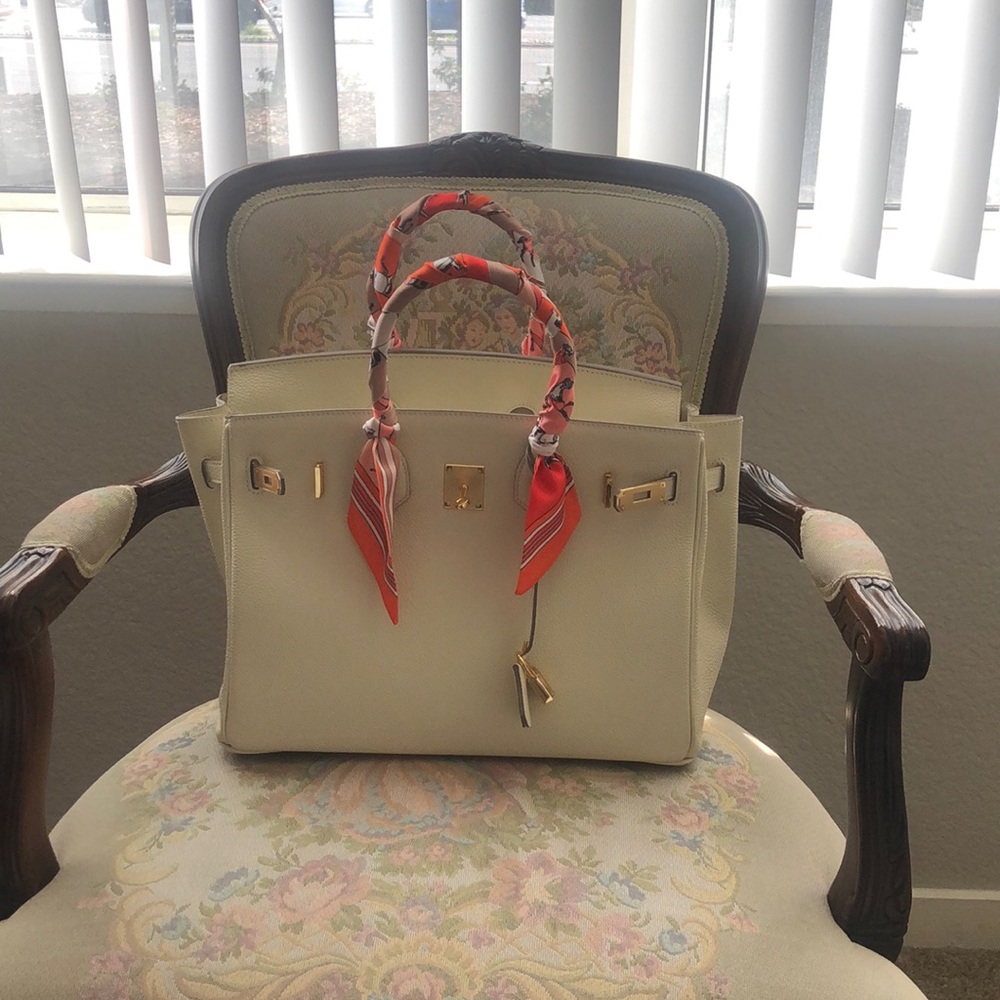 Cream colored bag